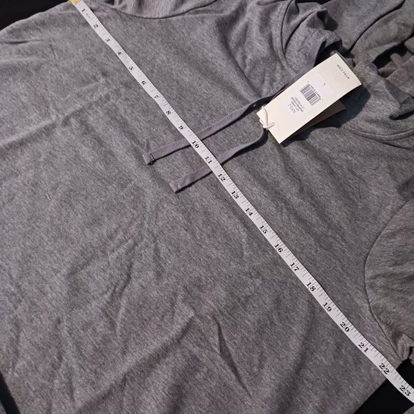 NEW NYDJ Forever Comfort Cropped Hoodie, Size‎ L in Light Heather Grey - Picture 12 of 13